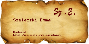 Szeleczki Emma névjegykártya