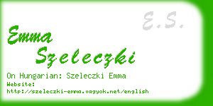 emma szeleczki business card